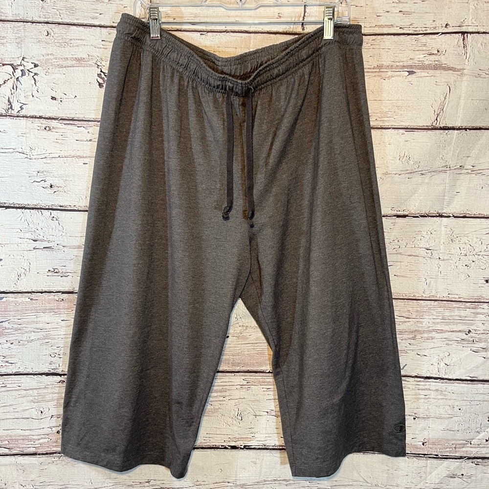 CHAMPION Women's Everyday Cotton Capris Charcoal Gray-XXL